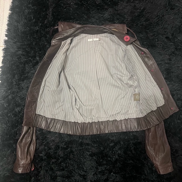 Mike & Chris Dark Brown Leather Jacket - Picture 1 of 7